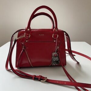 019, NWT Aldo Vibrant Red Handbag/Crossbody Bag